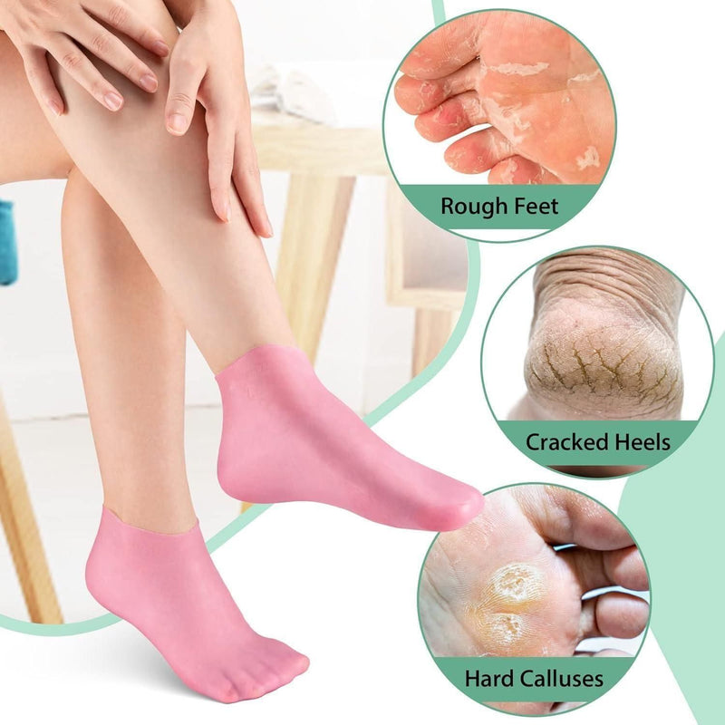 Premium Silicone Moisturizing Gel Socks | Anti-Crack Heel Therapy