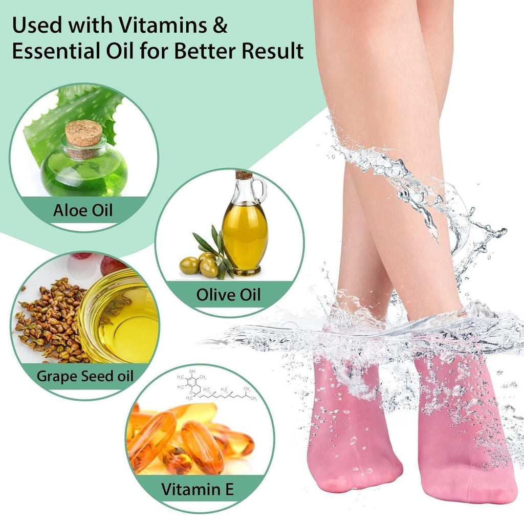 Premium Silicone Moisturizing Gel Socks | Anti-Crack Heel Therapy
