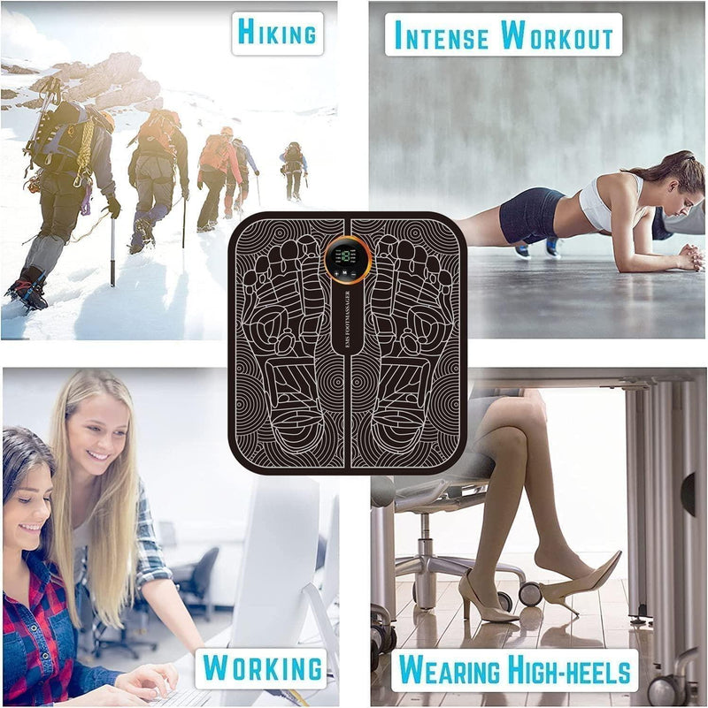 EMS Microcurrent Foot Massager Pad | Circulation Stimulator & Muscle Relief